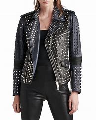 Image result for Studded Leather Biker Jacket