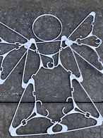 Image result for DIY Angel Made of Clothes Hangers