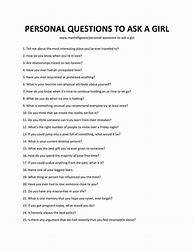 Image result for Personal Questions to Ask a Girl Random
