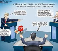 Image result for Trump and Biden Debate Cartoong
