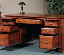 Image result for solid oak executive desk