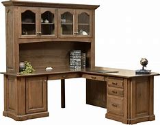 Image result for Amish Wood Desk with Hutch