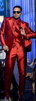 Image result for Chris Brown Dressed in Red and White