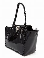 Image result for Black Patent Leather Tote Handbags