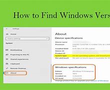 Image result for Find Windows Version On My Computer