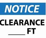 Image result for 10 Foot Clearance Label
