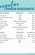 Image result for Printable List of Senior Discounts