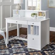 Image result for white desk with storage