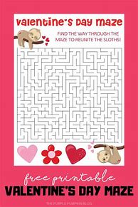 Image result for Free Printable Valentine Mazes