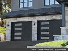 Garaga Garage Door Vog 9 x 7 Black window layout: Left side