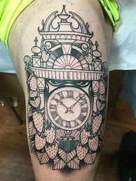 Image result for Creepy Grandfather Clock Tattoo
