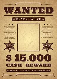 Image result for Wanted Poster Coffee Label