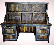 Image result for Industrial Reclaimed Wood Desk