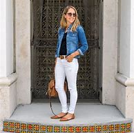 Image result for Jean Jacket and Jeans Outfit