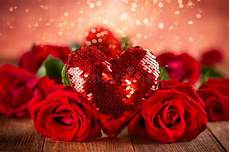 Red Roses And Heart For Valentine S Day Stock Photo Image of bunch