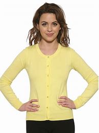 Image result for Ladies Yellow Cardigan Sweater