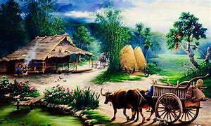 Image result for Medieval Village Painting