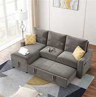 Image result for Sleeper Sofa with Chaise Storage