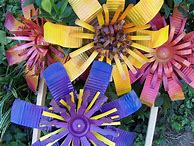 Image result for DIY Metal Flowers Yard Art