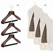 Image result for Luxury Wood Suit and Pant Hanger Combo