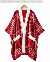 Image result for Womens Cozy Knit Plush Zip Robe, Dutch Blue S Misses
