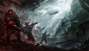 Image result for Sci-Fi Battle Concept Art