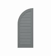Image result for Louvered Composite Wood Exterior Shutter - 3 Equal Sections - 1 Pair, Charcoal Slate