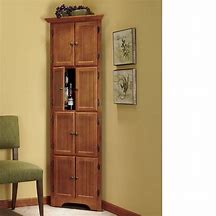 Image result for Wood Corner Cabinet