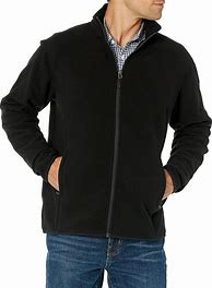 Image result for Amazon Essentials Black Fleece Jacket