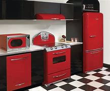 Image result for Design Kitchens with Red Appliances