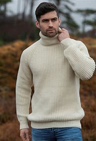 Image result for White Roll Neck Sweater for Men