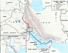 Image result for Iran-Iraq Map