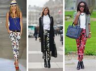 Image result for How to Wear Floral Pants