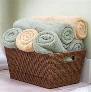 Image result for Bathroom Towel Storage Basket