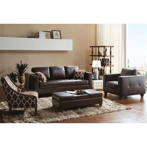 Madison Living Room   Sofa, Arm Chair, Accent Chair & Ottoman   Brown  