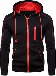 Image result for black zipper hoodies men