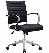 Image result for Leather Office Chair with Wheels