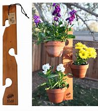 Image result for Wooden Flower Pot Hangers