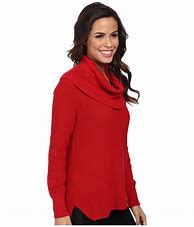 Image result for Red Cowl Neck Sweater