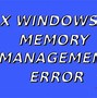 Image result for Memory Management Error Windows 10