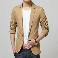 Image result for Men's Khaki Cotton Blazer