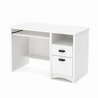 Image result for White Computer Desk with Keyboard Tray