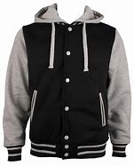 Image result for black varsity jacket hoodie