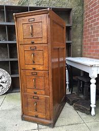 Image result for Old Wood Filing Cabinet