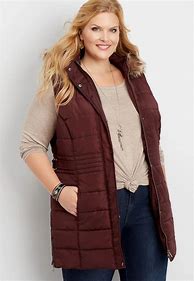 Image result for Hooded Puffer Vest Plus Size