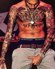 Image result for Chris Brown Goku Tattoo