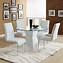 Image result for Round Glass Dining Table Set for 4