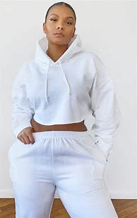 Image result for Blank White Crop Hoodie