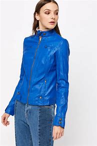 Image result for Blue Leather Jacket