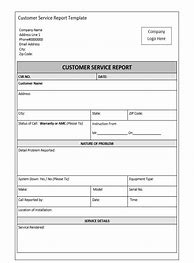 Image result for Service Report Format
